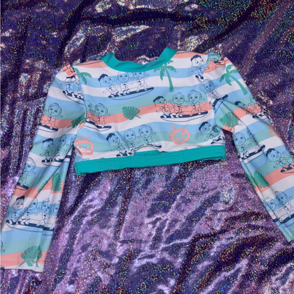 Coco Melon Swim Rash Guard Top - Picture 6 of 7